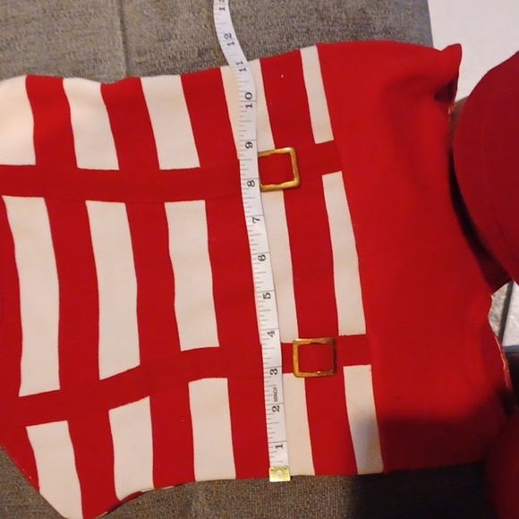 Vintage one piece, red & cream, measurements in photos - Picture 11 of 11
